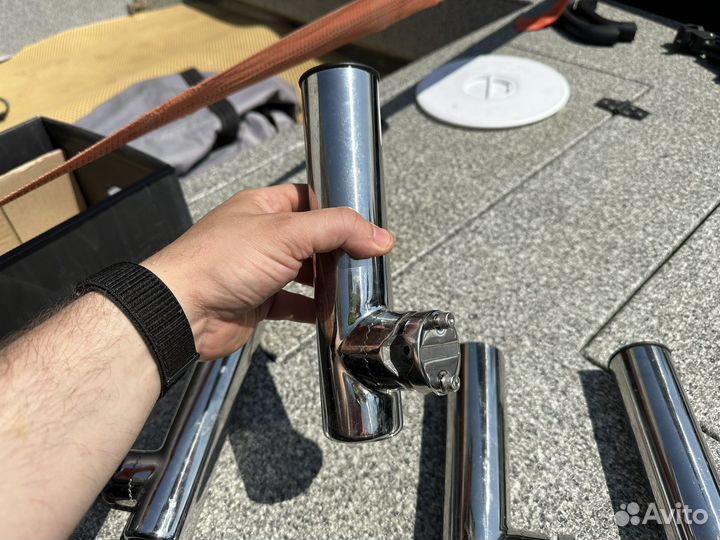 Держатель для спининга в лодку из нержавейки