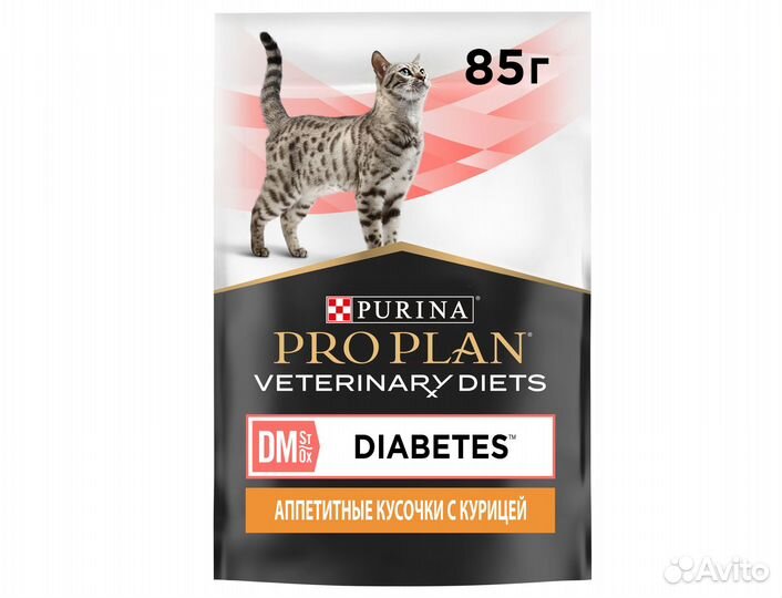 Пауч для кошек Pro Plan при диабете с курицей