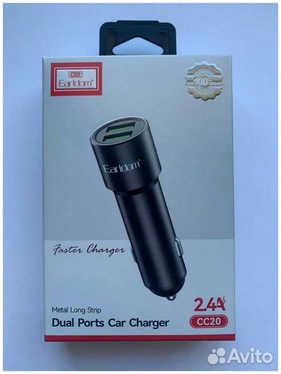 Зарядное устройство USB авто Earldom ES-CC20