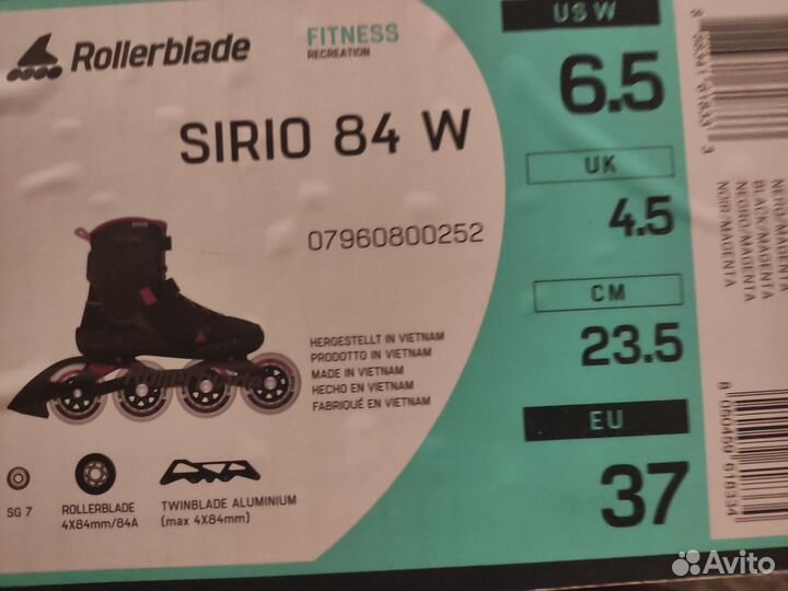 Ролики rollerblade 37 состояние новое