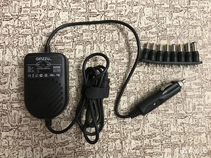 Адаптер автомобильный универсальный ginzzu (80 W