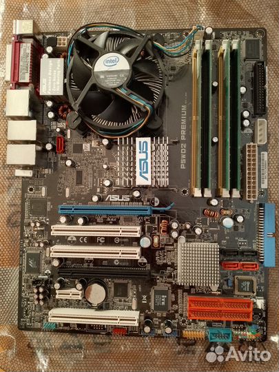 Материнская плата S775 Asus + CPU + Память