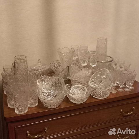 Хрусталь СССР стаканы,рюмки,салатницы