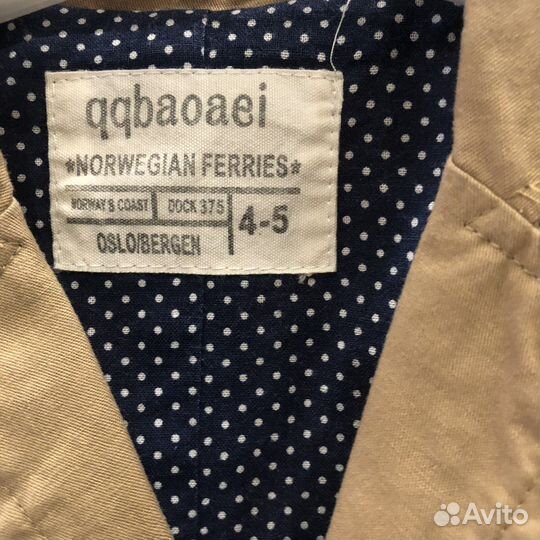 Пиджак хлопковый для мальчика