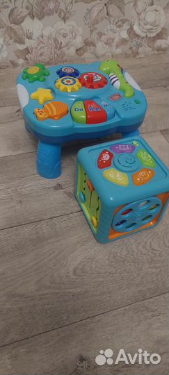 Развивающие игрушки (стол,кубик руль,пианино)
