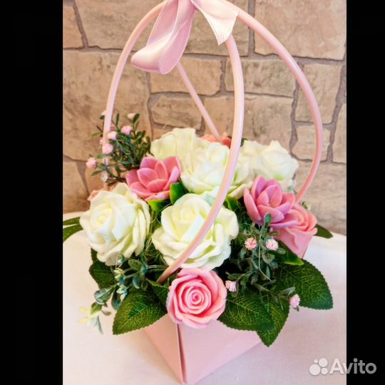 Мыло ручной работы.Букет цветов