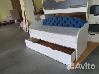 Кровать детская лдсп трансформер велюр
