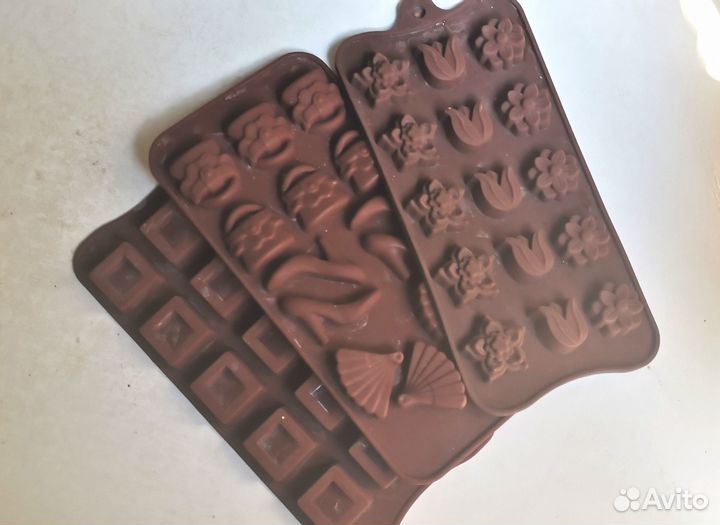 Формы силиконовые для льда и шоколада, 6шт