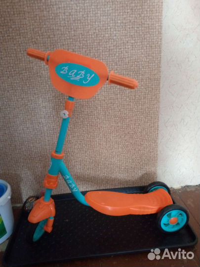 Самокат детский трехколесный бу