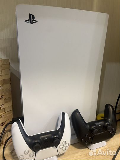 Sony playstation 5 с дисководом+диски+2 джойстика