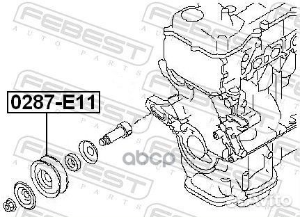 Ролик натяжной 0287-E11 0287-E11 Febest