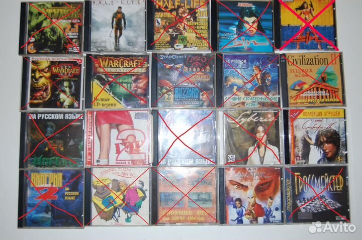 Компьютерные игры CD с играми конца 90-2000х годов
