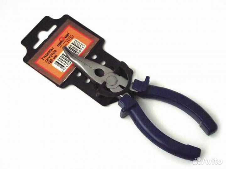 Утконосы загнутые 160мм (с синими ручками)