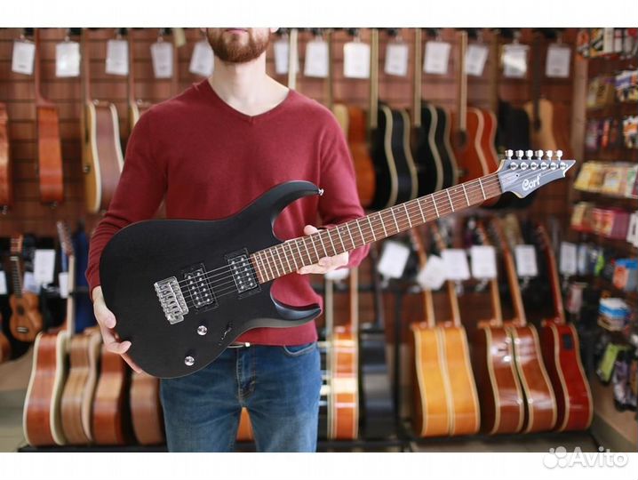 Cort X100-opbk черная электрогитара