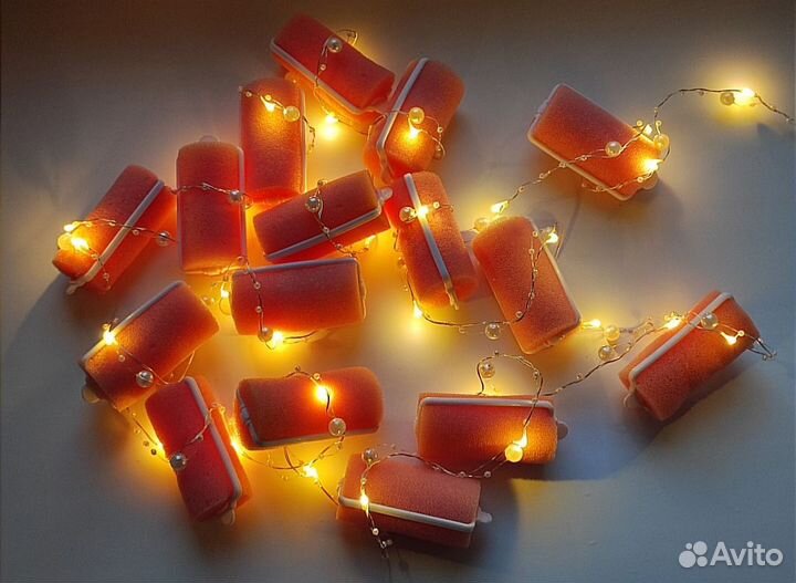 Бигуди мягкие 16 шт. розовые