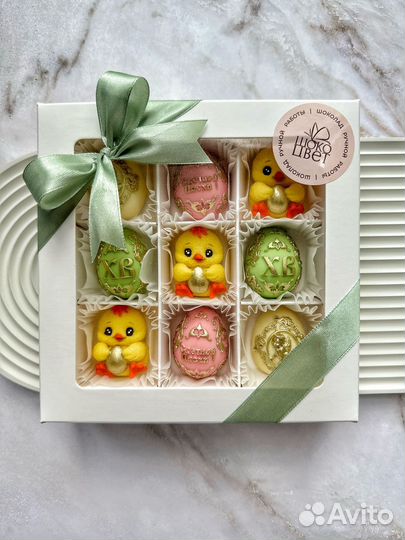 Шоколад ручной работы/Пасха/Украшение на кулич