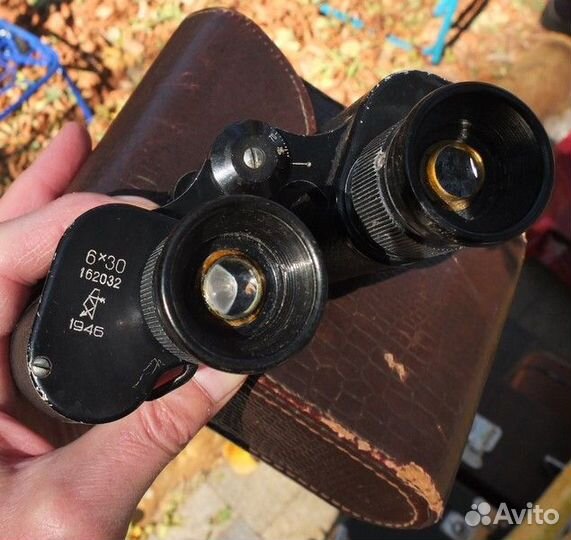Бинокль 1946 года, в кофре