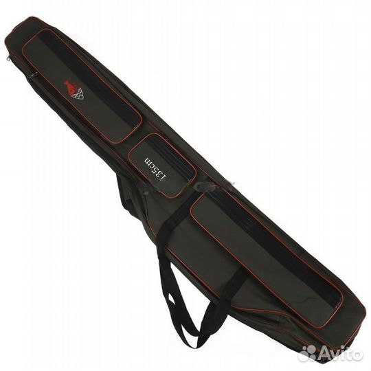 Чехол для удилищ 135 см. 2 карман, зеленый