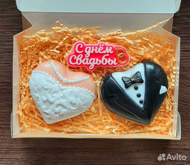 Мыло ручной работы С Днём Свадьбы Годовщина Юбилей