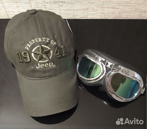 Бейсболка с мотоочками