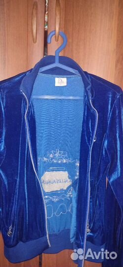 Васильковый женский спортивный костюм