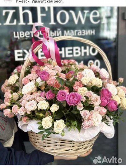 Букеты из кустовых роз