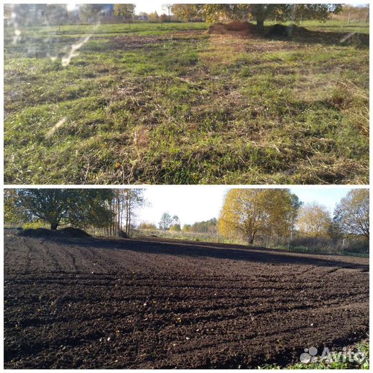 Вспашка земли, покос мульчером,расчистка участков