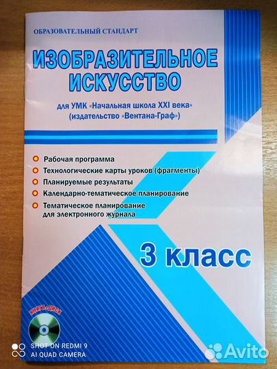 Рабочая программа по изо для 3 кл.(с диском)