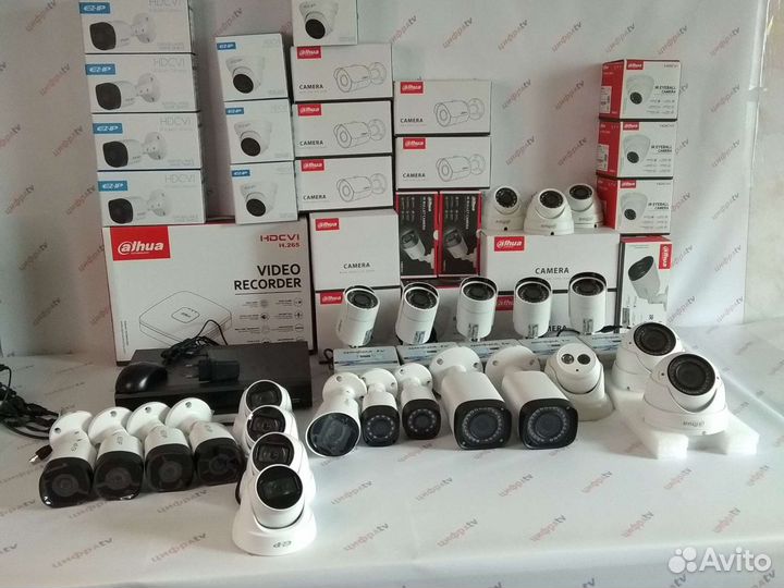 Комплект видеонаблюдения 24 Камеры IP/CVI/mic IP66