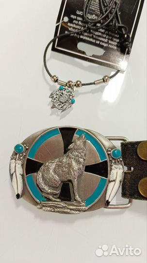 Сет: ремень и ожерелье Италия новый