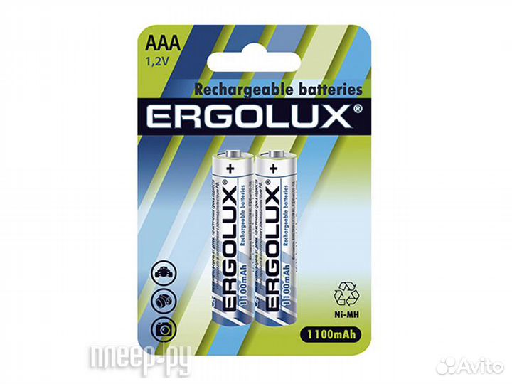 AAA - Ergolux AAA-1100mAh Ni-Mh BL-2 nhaaa1100