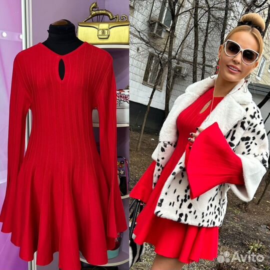 Платье трикотажное