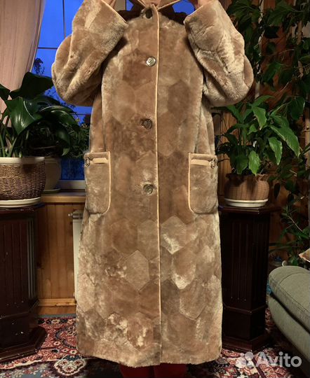 Меховое пальто 52 размер