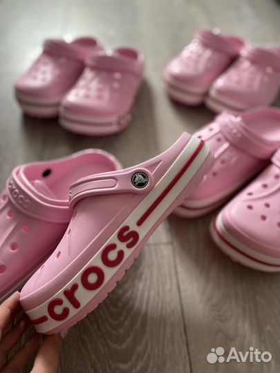 Crocs сабо женские розовые