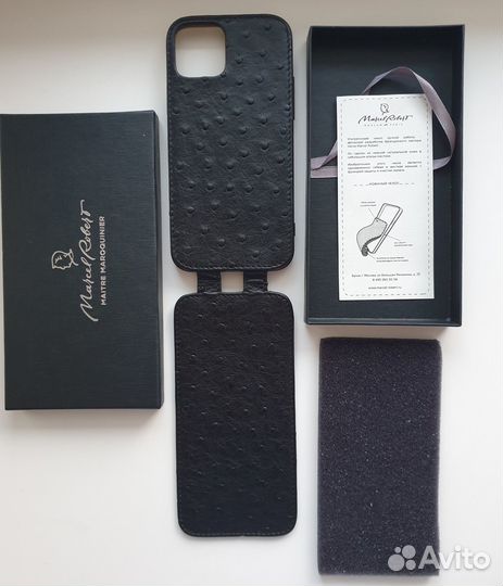 Чехол для iPhone 12 (кожа страуса) 