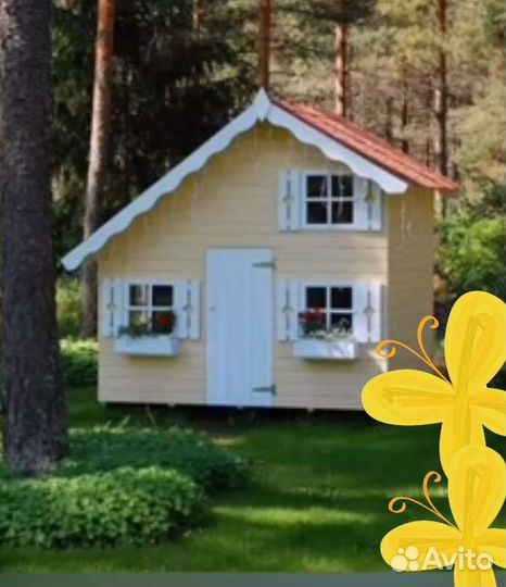 Детский домик для дачи (деревянный )