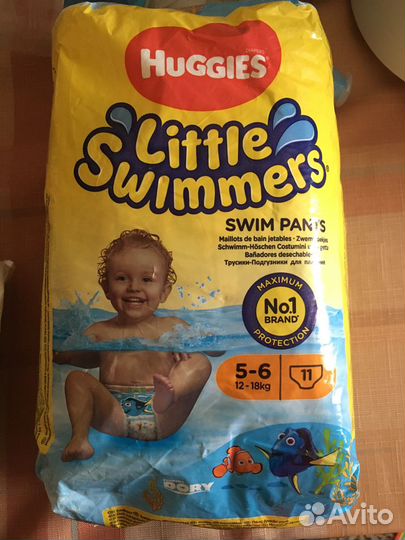 Подгузники трусики для плавания huggies 5-6