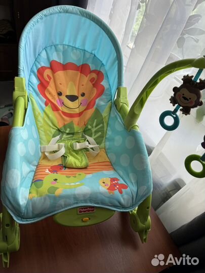 Шезлонг для новорожденных Fisher-Price до 18кг
