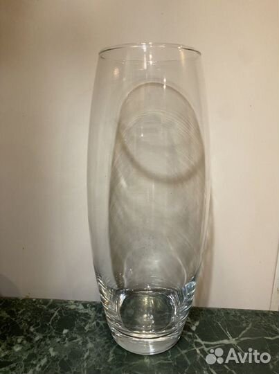 Ваза стеклянная прозрачная