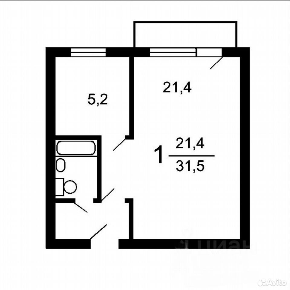1-комнатная квартира в аренду, Москва, Новочерёмушкинская ул. 55к1 — 75 000 ₽/мес
