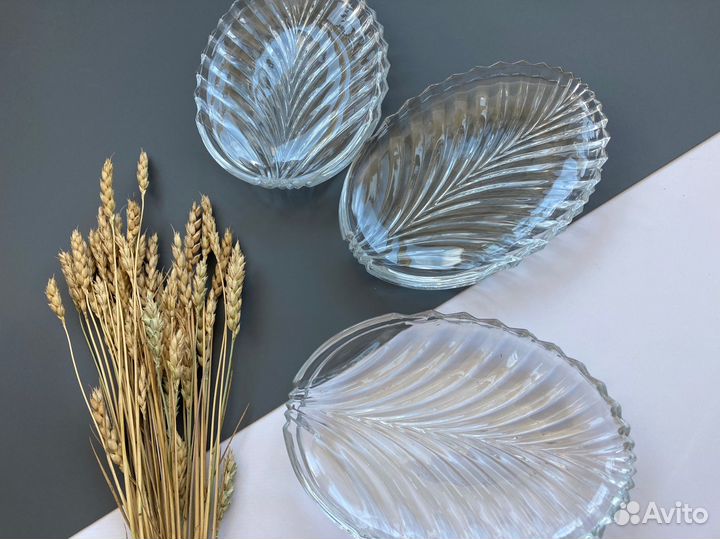 Набор тарелок новый 6 шт стекло