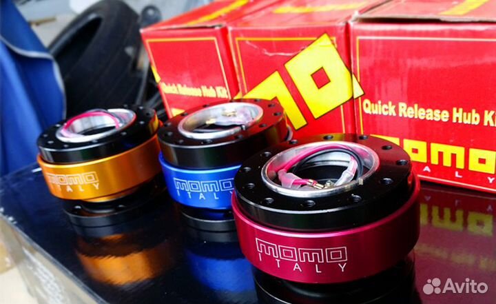 Адаптер для руля быстросъемный momo (Красный)