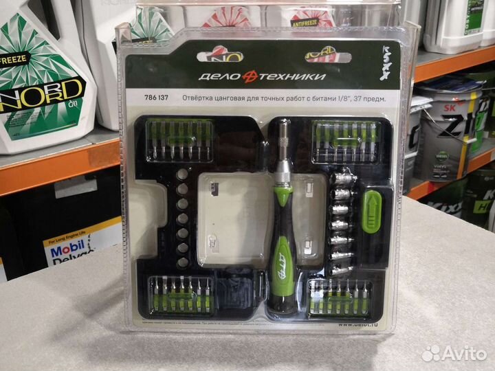 Отвёртка для точных работ с битами 1/8, 37пр дт