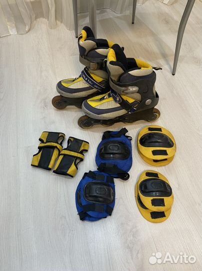 Ролики мужские,с защитным комплектом