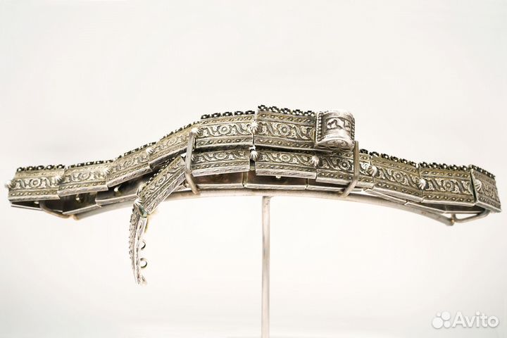 Кавказский кинжальный серебряный пояс. Закавказье