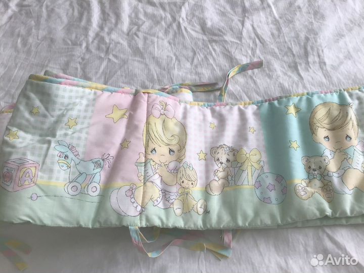 Спальный комплект пастельного белья для малыша