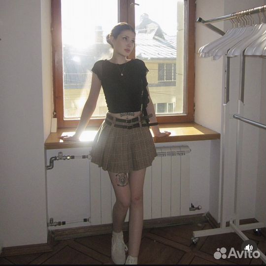 Юбка с ремнями