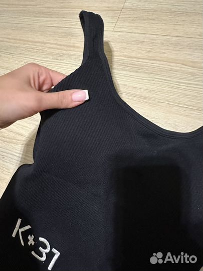 Комбинезон черный фитнес S костюм спортивный