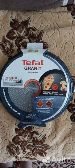 Сковорода блинная tefal granit индукции.новая