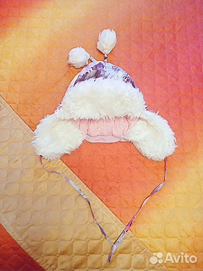 Шапка ушанка на девочку 5-6 лет Чудо кроха р. 52